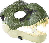 Jurassic World Movie-inspired Dinosaur Mask with Opening Jaw, Realistic Texture and Color, Eye and Nose Openings and Secure Strap; Ages 4 and Up