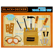 Load image into Gallery viewer, Black &amp; Decker Junior 14 Piece Toy Tool Belt Set
