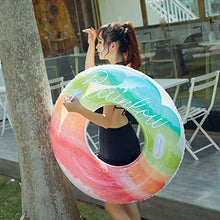 Load image into Gallery viewer, Bazahy Adult Summer Beach Inflatable Cute Shape Swim Ring Pool River Beach Floating,Suitable for Many Occasions,Use Swimming Pool,Beach (90, Multicolor)
