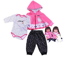 Load image into Gallery viewer, Pedolltree 3 Pcs Reborn Baby Dolls Clothes 22 Inch Girl Reborn Doll Clothing Outfits for 20-23 inch Newborn Baby Alive
