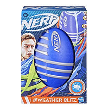 Load image into Gallery viewer, NERF Weather Blitz Foam Football for All-Weather Play -- Easy-to-Hold Grips  Great for Indoor and Outdoor Games -- Silver

