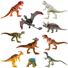 Load image into Gallery viewer, Jurassic World Camp Cretaceous Multipack with 10 Mini Dinosaur Action Figures, Realistic Sculpting &amp; One or More Movable Articulation Points Iconic to Its Species, 4 Years Old &amp; Up [Amazon Exclusive]
