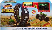 Load image into Gallery viewer, Hot Wheels Monster Trucks Epic Loop Challenge Play Set Includes Monster Truck and 1:64 Scale Hot Wheels car ages 3 and older
