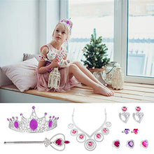 Load image into Gallery viewer, NINAOR 56 Pack Princess Jewelry for Girls Princess Dress Up Accessories Kids Play Jewelry for Girls Included Crown Wand Necklace Bracelet Rings Earrings Great as Princess Party Decorations
