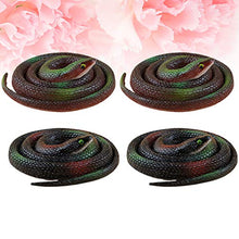 Load image into Gallery viewer, NUOBESTY 4PCS Realistic Rubber Fake Snake Toy Prank Toys Theater Props Party Favors for Kids Garden Props and Practical Joke
