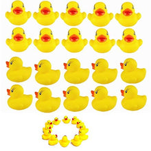 Load image into Gallery viewer, Sohapy 50Pcs Mini Yellow Rubber Ducks Baby Shower Rubber Ducks, Squeak Fun Baby Yellow Rubber Bath Toy Float Fun Decorations for Shower Birthday Party Favors Gift (50Pcs)
