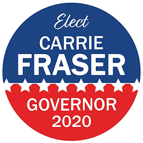 Personalized Political Campaign Vote for Stickers - Blue and Red - Customize 1000 Round Circles