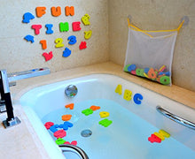 Load image into Gallery viewer, Joyin Toy 51 Pieces Educational Bath Letters, Numbers, Sealifes and Transportations Bath Toys with Toy Organizer
