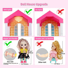 Load image into Gallery viewer, 678 Doll House Kit,Dollhouse with Lights, Slide, Pets and Dolls, DIY Pretend Play Building Playset Toys with Asseccories and Furniture, Princess House for Toddlers, KidsBoy&amp;Girl (11 Rooms)
