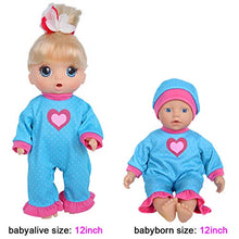 Load image into Gallery viewer, 4-Sets Doll Clothes Include Rompers Headband for 10&quot;-12&quot;-13&quot; Dolls Like 10-inch Baby Dolls /12-inch Alive Baby Dolls New Born Baby Dolls
