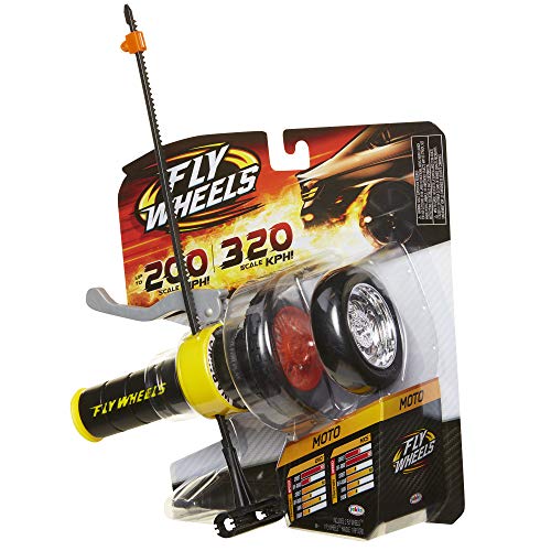 Fly Wheels Launcher + 2 Moto Wheels - Rip it up to 200 Scale MPH, Fast Speed, Amazing Stunts & Jumps up to 30 Feet All Terrain Action: Dirt, Mud, Water, Snow- One of The Hottest Wheels Around