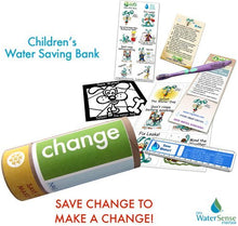 Load image into Gallery viewer, Children&#39;s Fun Water Bank Saving Eco-kit| Change | Bank on Savings! Water Conservation Ideas.

