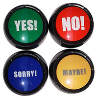 Joffreg Set of 4,The NO, YES, Sorry and Maybe Sound Buttons