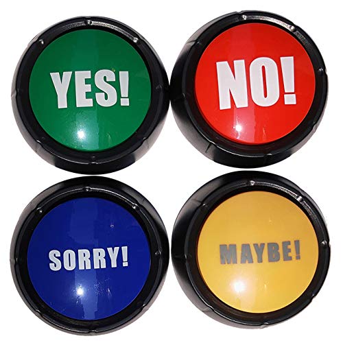 Joffreg Set of 4,The NO, YES, Sorry and Maybe Sound Buttons