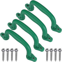 Dolibest Set of 4 Safety Playground Handles,Swing Set Kids Safety Hand Grips for Playset, Climbing Frame, Play House,Climbing Frame, Play House Handles(Green)