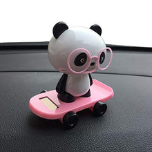 Load image into Gallery viewer, farawamu Solar Power Dancing Toy, Cute Solar Powered Car Dashboard Home Desk Decor Dancing Panda Swinging Toy Gift Pink
