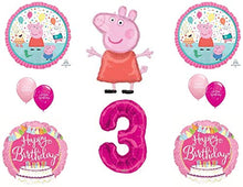 Load image into Gallery viewer, Peppa George 3rd Party Birthday party balloons Cake Third decorations Cake
