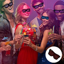 Load image into Gallery viewer, NUOBESTY LED Flash Glasses Glow in The Dark Eyeglasses Light Up Flashing Eyewear Novelty Shutter Shades Glasses for Party Bar Nightclubs (Red)
