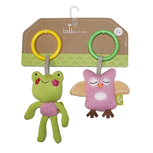 Lolli Living 2 Piece Stroller Toy Set, Frog Pink Owl
