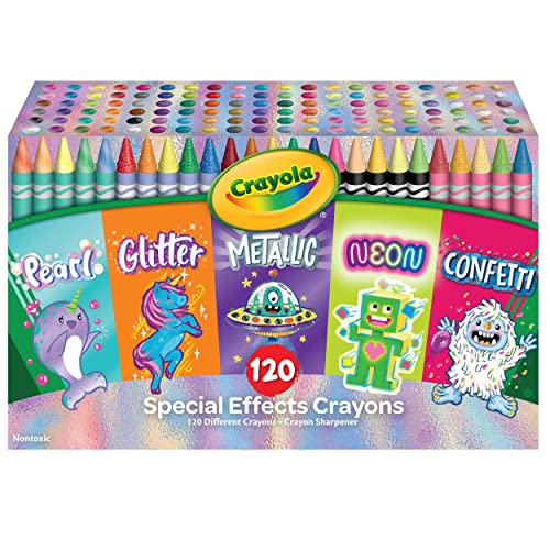 Crayola 120 Crayons in Specialty Colors, School Supplies, Kids Gifts, Ages 4, 5, 6, 7 [Amazon Exclusive]