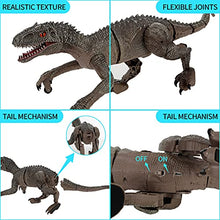 Load image into Gallery viewer, Remote Control Dinosaur Toys for Kids 3-5 6 7 8, Walking Robot Dinosaur w/ LED Light Up &amp; Roaring 2.4Ghz Simulation Velociraptor Best Gift RC Dinosaur Toys Gifts for Boys &amp; Kids,
