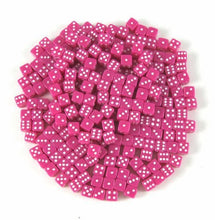 Load image into Gallery viewer, Koplow Games Pink Opaque Dice with White Pips D6 5mm (13/64in) Pack of 250
