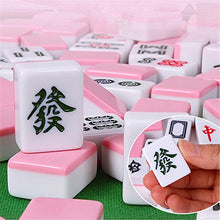 Load image into Gallery viewer, ZhaoZC Hey! Play! Chinese Mahjong Game Set with 146 Tiles 2 Dice &amp; Ornate Storage Case Double Happiness (Blue) (Pink) for Chinese Style Game Play,Blue
