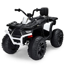 Load image into Gallery viewer, JOYLDIAS 2 Seater Kids ATV, 12V Electric Ride On ATV Kids, 4-Wheeler Quad with Music, Horn, USB, High/Low Speeds, Treaded Tires, LED Lights, White
