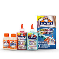 Elmers Slime Kit | Slime Supplies Include Elmers Metallic Glue, Elmers Magical Liquid Slime Activator, 4 Piece Kit