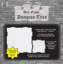 Load image into Gallery viewer, Dry Erase Dungeon Tiles, Combo Set of Five 10&quot; and Sixteen 5&quot; Interlocking Squares for Role-Playing and Miniature Tabletop Games
