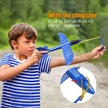 Load image into Gallery viewer, 4 Pack Airplane Toys, Throwing Foam Plane with 13.6 inches Wingspan for Outdoor Sports Garden Foam Glider Planes for Kids , Gifts for 3 4 5 6 7 Year Old Boy
