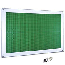 Load image into Gallery viewer, Creative QT - Large Play-Up Building Brick Play Wall Panel, 24x34 - Pre-Assembled Makerspace Furniture - Compatible with All Major Brands of Building Bricks - Vertical Building Surface - Green
