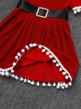 Load image into Gallery viewer, FEESHOW Children Girls Christmas Elf Mrs Santa Claus Cosplay Costumes Holiday Festive Suit Party Fancy Dress with Hat Set Red 3T
