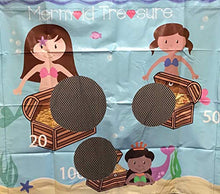 Load image into Gallery viewer, TentandTable Replacement Game Panel | Mermaid Treasure | Arcade Style Ball Toss Panel with Net | Use with Ultralite Air Frame Game Frame | for Backyards, Carnivals, Schools, Birthday Parties
