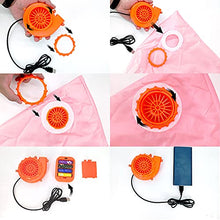 Load image into Gallery viewer, Mini Blower Fan Orange Fan Blower for Dinosaur Costume Doll Mascot Head Other Inflatable Game Clothing Suits Birthday Wedding Christmas Halloween Party Supplies Favors
