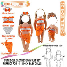 Load image into Gallery viewer, 22 Pcs 18 Inch Doll Clothes and Accessories - Girl Doll Swimsuit Gift Include 10 Complete Sets of Dress, Bikini, One-Piece, Headband, Hat for Girls Christmas Holiday Birthday Gifts
