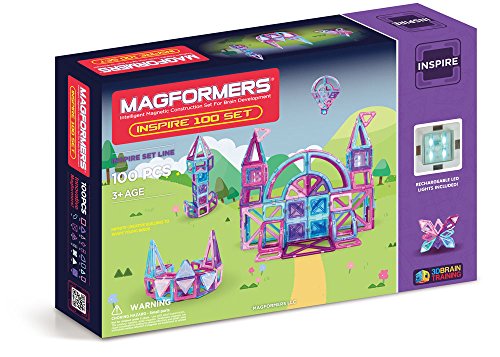 Magformers Inspire Set (100-pieces)  Magnetic    Building      Blocks, Educational  Magnetic    Tiles Kit , Magnetic    Construction  STEM Toy Set