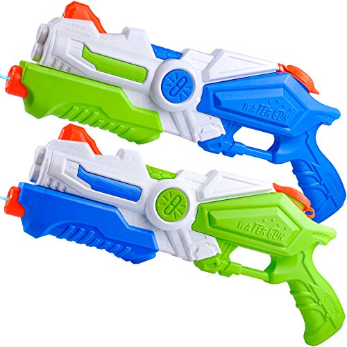JOYIN 2 Pack Large Water Guns Toy Super Water Soaker Blaster Squirt Guns for Kids Summer Swimming Pool Beach Sand Outdoor Water Activity Fighting Play Toys
