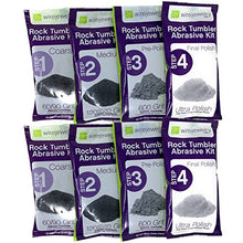 Load image into Gallery viewer, WireJewelry Madagascar Rock Tumbler Refill Kit - 3 Lbs. of Madagascar Stone Mix and 2 Batches of 4 Step Abrasive Grit and Polish
