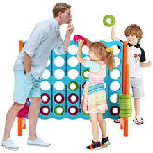 Load image into Gallery viewer, Costzon Giant 4-in-A-Row, Jumbo 4-to-Score Giant Games for Kids Adults, Indoor Outdoor Party Family Connect Plastic Game, 4 Feet Wide 3.5 Feet Tall w/42 Jumbo Rings &amp; Quick-Release Slider (Vibrant)
