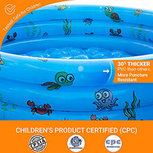 Load image into Gallery viewer, AsterOutdoor Kids Inflatable Swimming Pool 3 Rings Round Pools Baby Ball Pit Paddling Pool for Toddler/Kiddie/Girl/Boy, Indoor&amp;Outdoor Water Game Play Center for Garden, Blue, 51&quot; x 16&quot;
