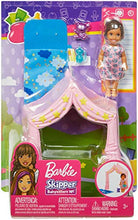 Load image into Gallery viewer, Barbie Skipper Babysitters Inc. Doll Playset Includes Small Toddler Doll, Pink Tent and Cloud-Print Sleeping Bag, Plus Bottle and Teddy Bear, Gift for 3 to 7 Year Olds
