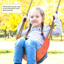 Load image into Gallery viewer, BeneLabel Heavy Duty Swing Seat with Carabiners, Playground Swing Set Accessories Replacement, Adjustable Rope, Longest 6.7ft, Shortest 4.2ft, Seat Width 27.2&quot;, 600LB Weight Limit, Orange
