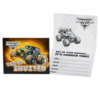 Monster Jam Birthday Party Supplies 8 Pack Invitations