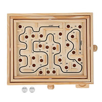 Wood Labyrinth Table Maze/Balance Board Table Maze Solitaire Game for Kids and Adults - Large - Great Gift