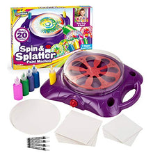 Load image into Gallery viewer, Creative Kids Spin &amp; Paint Art Kit - Spinning Art Machine + Flexible Splatter Guard + 5 Bottles of Paint + 8 Large, 8 Small, 4 Round Cards + 4 White Crayons | Preschool Toddlers, Children &amp; Adults, 6+
