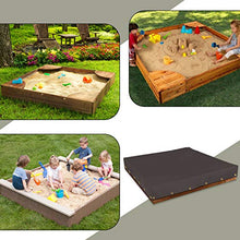 Load image into Gallery viewer, Sandbox Cover 12 Oz Waterproof - Sandpit Cover 100% Weather Resistant with Air Pocket &amp; Elastic for Snug Fit (Coffee, 60&quot; W x 60&quot; D x 8&quot; H)
