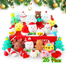 Load image into Gallery viewer, Squishies, Mochi Squishy Toys - Christmas Kawaii Cat Squishys Slow Rising Animals - Party Favors, Goodie Bag, Birthday Gifts, Mini Squishies Stress Reliever Toy Pack
