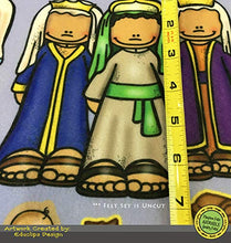 Load image into Gallery viewer, Birth of Jesus Nativity Felt Figures for Felt Playboards
