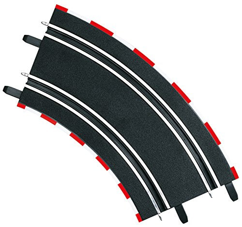 Carrera 61617 2/45 Curve Track Section Part for Use with GO!!! and Digital 143 - Pack of 4